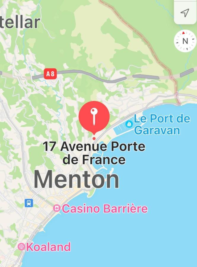 studio 2 pers , 40m2 en bord de mer avec vue mer Menton Eksteriør bilde